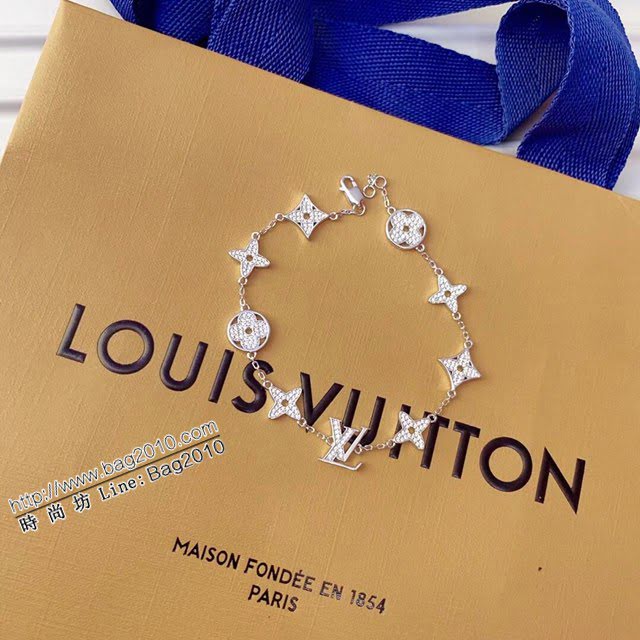 Louis Vuitton純銀飾品 路易威登九花可調節手鏈 LV925字母手環  zglv1847